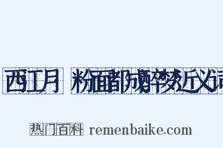 西江月·粉面都成醉梦近义词是什么意思的图片